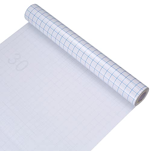 Transferfolie für Vinyl Plotter 30cm x 6m, Transparent mit Gitter, Selbstklebendes Transferpapier für Abziehbilder, Schilder & Fenster Transferfolie für Vinyl Plotter 30cm x 6m, Transparent mit Gitter, Selbstklebendes Transferpapier für Abziehbilder, Schilder & Fenster von ZHENGYYUU