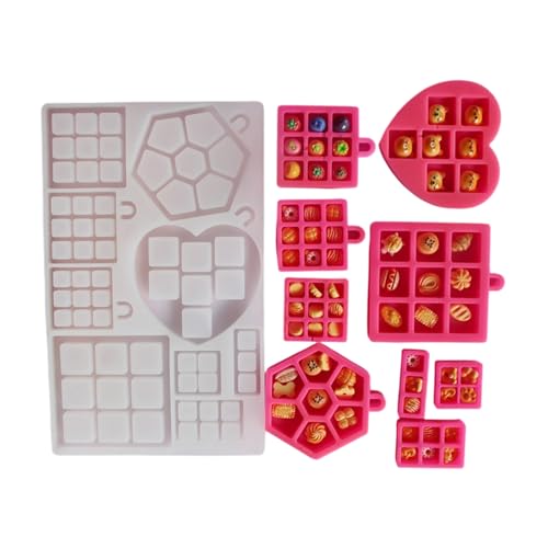 Miniaturgitter Silikon Crafting Form Food Grade Easy Demolding Miniatur Tablett Für Handwerk Und Geschenke Einfacher Freisetzung Silikonschmuck von ZHENNB