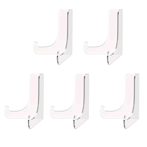 ZHENNB 5 kleine Acryl-Staffelei-Halter zum Präsentieren von Tellern, Karten, Fotos, Rahmen, Büchern, Zeitschriften und mehr auf stabile Weise von ZHENNB