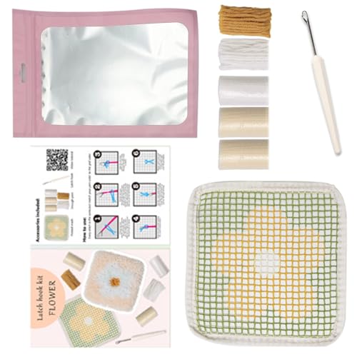 ZHENNB Knüpfhaken-Set, Untersetzer, Strickset, handgefertigte Untersetzer, Bastelset, Verriegelungshaken-Untersetzer-Set für Anfänger, Erwachsene ZHENNB Knüpfhaken-Set, Untersetzer, Strickset, handgefertigte Untersetzer, Bastelset, Verriegelungshaken-Untersetzer-Set für Anfänger, Erwachsene von ZHENNB