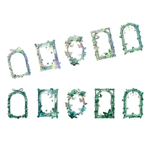 10 Blätter Border Sticker Scrapbook Sticker Dekorative Kristallmuseumsreihe Für Journaling Journal Decorative Crystal Museums Serien von ZHGFXIN