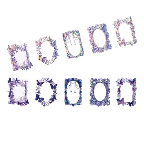 10 Blätter Border Sticker Scrapbook Sticker Dekorative Kristallmuseumsreihe Für Journaling Journal Decorative Crystal Museums Serien von ZHGFXIN
