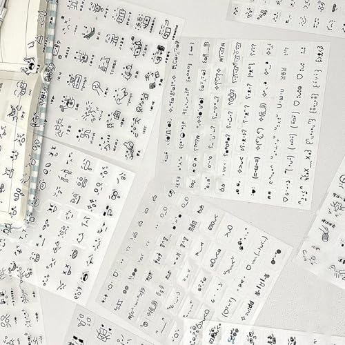 10 Sheets Creative Journal Sticker Cartoon Abziehbilder Für Notebooks & Kunst Emoticon Sticker Cartoon Lovely Decorative For Journal von ZHGFXIN