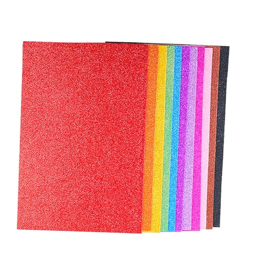 10pcs Schimmernde Karton 2mm Dicke Klebstoff Schaumpapier Glitzernder Handwerk Für Kinderschule Handwerksprojekt Multi Purpose Folie Für Dekorationen von ZHGFXIN
