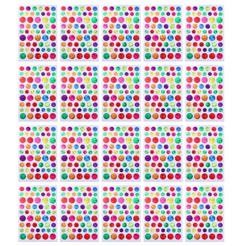 20 Stücke Runde Punkt Aufkleber Selbst Kleber Herzstar Abziehbilder Süßer Star Aufkleber Lehrer Für Kinder Belohnung von ZHGFXIN