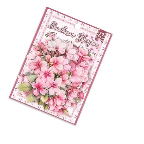 20pcs Blumenblatt Aufkleber Wasserbeständiges Ästhetik Für Wasserflaschen Laptop Auto Scrapbooking Journal Foto Album Haustier Set von ZHGFXIN