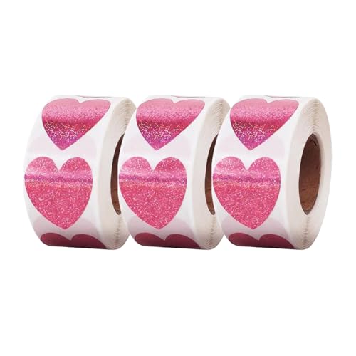 3 Rolls Kleber Aufkleber Für Geschenke Und Briefe Mit Einzigartigen Designs Scrapbooking Buntes Valentinstag Herzsprunger Herz 3 Rolls Kleber Aufkleber Für Geschenke Und Briefe Mit Einzigartigen Designs Scrapbooking Buntes Valentinstag Herzsprunger Herz von ZHGFXIN