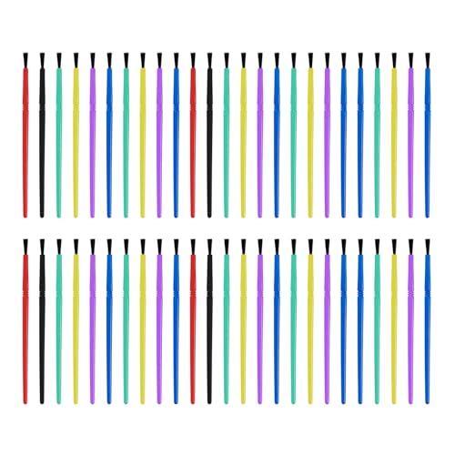 50 PCs Kleine Nylon Haarkunst Pinsel Aquarellmalerei Werkzeuge Für Detaillierte Kunstwerke Und Handwerksmittel Nylon Haarmalerei Pinsel Pinselkünstler Farbe von ZHGFXIN