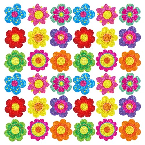 500 Insgesamt Glitzernde Blumenaufkleber Kleber Seal Seal Label Für Scrapbooking Journal Verpackung Kindermotivierer Aufkleber Kreative Journaling Lieferungen Für Erwachsene von ZHGFXIN