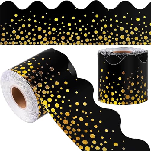 59fet Gold Folie Dotted Border Trim For Bulletin Board Hinweis Klassenzimmer Chalkboard Decoration Border Board Borders von ZHGFXIN