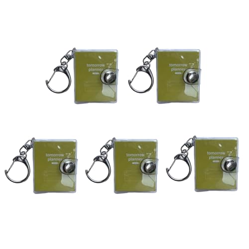 5pieces Miniature Notebook Schlüsselbund Nachzufüllensbares Tagebuch Mit Keyrings For Backpacks Geldbörsen Charm Pocket Note Buch 35x45mm Portable Pocket Notebook von ZHGFXIN