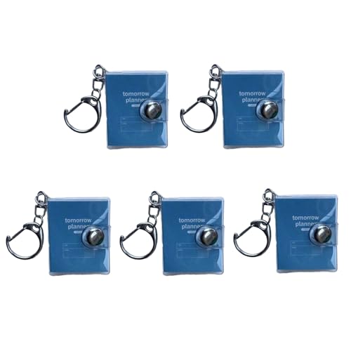 5pieces Miniature Notebook Schlüsselbund Nachzufüllensbares Tagebuch Mit Keyrings For Backpacks Geldbörsen Charm Pocket Note Buch 35x45mm Portable Pocket Notebook von ZHGFXIN