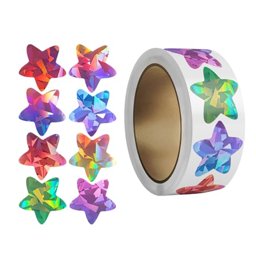 Buntes Sternaufkleber Beschriftungen Dekorativer Belohnung Klebstoffetikett Für Umschläge Belohnung Buntes Sternkleber von ZHGFXIN