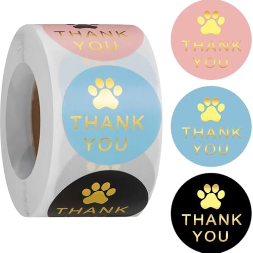 Hundepfoten Druckaufkleber Danke Beschriftungen Versiegelung Dekorativen Umschlag Animal Vielen Dank Dass Sie Hundepfoten Druckumschlag Für Geschenkverpackungen Haben von ZHGFXIN