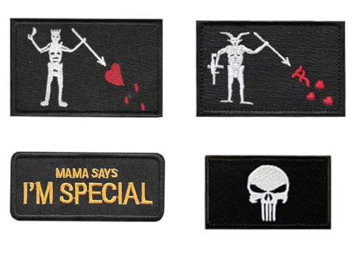 ZHHSUNY 4 Stück DIY Stickerei Patch geeignet zum Dekorieren von taktischer Kleidung, Rucksack, Baseballkappe, Uniform, Weste für Hunde, Geschirr (Patch Stickerei 2) von ZHHSUNY