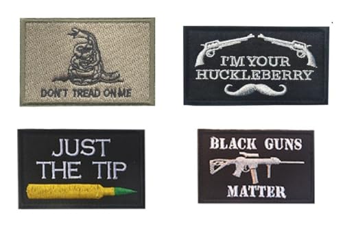 ZHHSUNY 4 Stück DIY Stickerei Patch geeignet zum Dekorieren von taktischer Kleidung, Rucksack, Baseballkappe, Uniform, Weste für Hunde, Geschirr (Patch Stickerei 3) von ZHHSUNY
