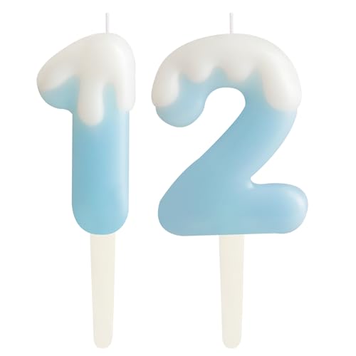 Eis Blau 12.Geburtstag Kerzen, Creme Zahlen 12.Geburtstag Party Dekoration, Geburtstag Kuchen Topper, Happy 12. Geburtstag Kuchen Kerzen für Geburtstag Party Hochzeit Jubiläum Feier Zubehör Eis Blau 12.Geburtstag Kerzen, Creme Zahlen 12.Geburtstag Party Dekoration, Geburtstag Kuchen Topper, Happy 12. Geburtstag Kuchen Kerzen für Geburtstag Party Hochzeit Jubiläum Feier Zubehör von ZHIHUI