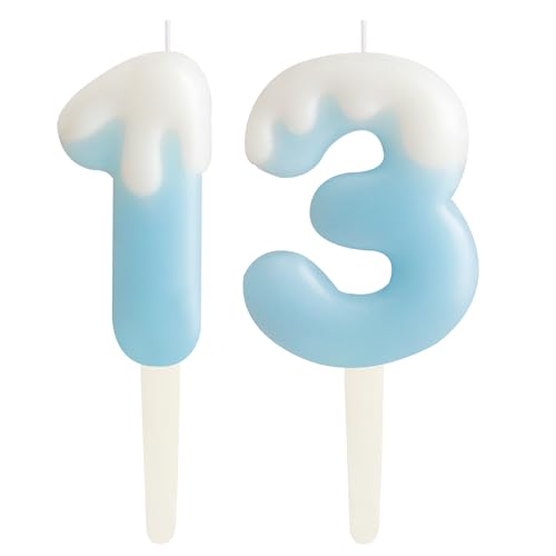 Eis Blau 13.Geburtstag Kerzen, Creme Zahlen 13.Geburtstag Party Dekoration, Geburtstag Kuchen Topper, Happy 13. Geburtstag Kuchen Kerzen für Geburtstag Party Hochzeit Jubiläum Feier Zubehör Eis Blau 13.Geburtstag Kerzen, Creme Zahlen 13.Geburtstag Party Dekoration, Geburtstag Kuchen Topper, Happy 13. Geburtstag Kuchen Kerzen für Geburtstag Party Hochzeit Jubiläum Feier Zubehör von ZHIHUI