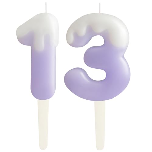Eis Lila; 13.Geburtstag Kerzen, Creme Zahlen 13.Geburtstag Party Dekoration, Geburtstag Kuchen Topper, Happy 13. Geburtstag Kuchen Kerzen für Geburtstag Party Hochzeit Jubiläum Feier Zubehör Eis Lila; 13.Geburtstag Kerzen, Creme Zahlen 13.Geburtstag Party Dekoration, Geburtstag Kuchen Topper, Happy 13. Geburtstag Kuchen Kerzen für Geburtstag Party Hochzeit Jubiläum Feier Zubehör von ZHIHUI