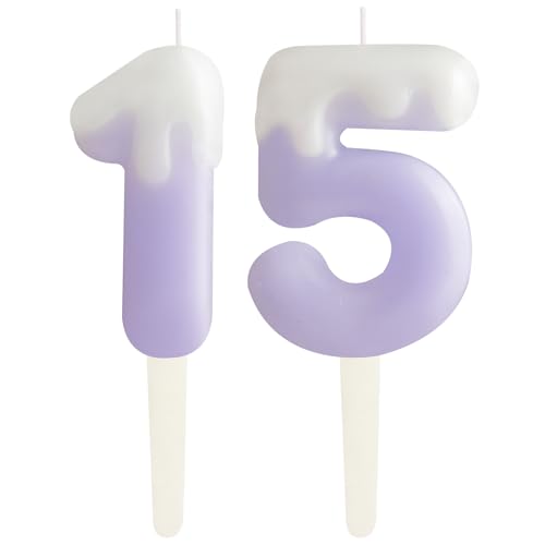 Eis Lila; 15.Geburtstag Kerzen, Creme Zahlen 15.Geburtstag Party Dekoration, Geburtstag Kuchen Topper, Happy 15. Geburtstag Kuchen Kerzen für Geburtstag Party Hochzeit Jubiläum Feier Zubehör Eis Lila; 15.Geburtstag Kerzen, Creme Zahlen 15.Geburtstag Party Dekoration, Geburtstag Kuchen Topper, Happy 15. Geburtstag Kuchen Kerzen für Geburtstag Party Hochzeit Jubiläum Feier Zubehör von ZHIHUI
