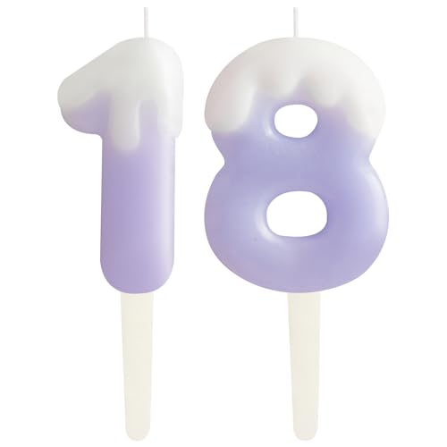 Eis Lila; 18.Geburtstag Kerzen, Creme Zahlen 18.Geburtstag Party Dekoration, Geburtstag Kuchen Topper, Happy 18. Geburtstag Kuchen Kerzen für Geburtstag Party Hochzeit Jubiläum Feier Zubehör Eis Lila; 18.Geburtstag Kerzen, Creme Zahlen 18.Geburtstag Party Dekoration, Geburtstag Kuchen Topper, Happy 18. Geburtstag Kuchen Kerzen für Geburtstag Party Hochzeit Jubiläum Feier Zubehör von ZHIHUI