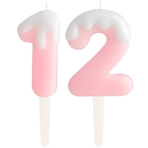 Eis Rosa 12.Geburtstag Kerzen, Creme Zahlen 12.Geburtstag Party Dekoration, Geburtstag Kuchen Topper, Happy 12. Geburtstag Kuchen Kerzen für Geburtstag Party Hochzeit Jubiläum Feier Zubehör Eis Rosa 12.Geburtstag Kerzen, Creme Zahlen 12.Geburtstag Party Dekoration, Geburtstag Kuchen Topper, Happy 12. Geburtstag Kuchen Kerzen für Geburtstag Party Hochzeit Jubiläum Feier Zubehör von ZHIHUI