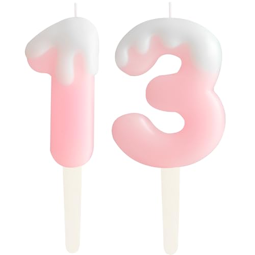 Eis Rosa 13.Geburtstag Kerzen, Creme Zahlen 13.Geburtstag Party Dekoration, Geburtstag Kuchen Topper, Happy 13. Geburtstag Kuchen Kerzen für Geburtstag Party Hochzeit Jubiläum Feier Zubehör Eis Rosa 13.Geburtstag Kerzen, Creme Zahlen 13.Geburtstag Party Dekoration, Geburtstag Kuchen Topper, Happy 13. Geburtstag Kuchen Kerzen für Geburtstag Party Hochzeit Jubiläum Feier Zubehör von ZHIHUI