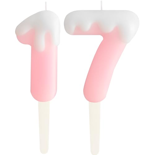 Eis Rosa 17.Geburtstag Kerzen, Creme Zahlen 17.Geburtstag Party Dekoration, Geburtstag Kuchen Topper, Happy 17. Geburtstag Kuchen Kerzen für Geburtstag Party Hochzeit Jubiläum Feier Zubehör Eis Rosa 17.Geburtstag Kerzen, Creme Zahlen 17.Geburtstag Party Dekoration, Geburtstag Kuchen Topper, Happy 17. Geburtstag Kuchen Kerzen für Geburtstag Party Hochzeit Jubiläum Feier Zubehör von ZHIHUI