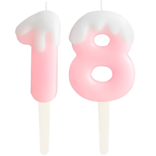Eis Rosa 18.Geburtstag Kerzen, Creme Zahlen 18.Geburtstag Party Dekoration, Geburtstag Kuchen Topper, Happy 18. Geburtstag Kuchen Kerzen für Geburtstag Party Hochzeit Jubiläum Feier Zubehör Eis Rosa 18.Geburtstag Kerzen, Creme Zahlen 18.Geburtstag Party Dekoration, Geburtstag Kuchen Topper, Happy 18. Geburtstag Kuchen Kerzen für Geburtstag Party Hochzeit Jubiläum Feier Zubehör von ZHIHUI