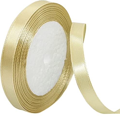 Satinband Champagner Gold 10mm, 22 Meters Dekoration Geschenkband Fein Schleifenband, Stoffband für Luftballons, Hochzeit, Taufe und Geburtstag Geschenke Der Valentinstag Verpackung von Geschenken Satinband Champagner Gold 10mm, 22 Meters Dekoration Geschenkband Fein Schleifenband, Stoffband für Luftballons, Hochzeit, Taufe und Geburtstag Geschenke Der Valentinstag Verpackung von Geschenken von ZHIHUI