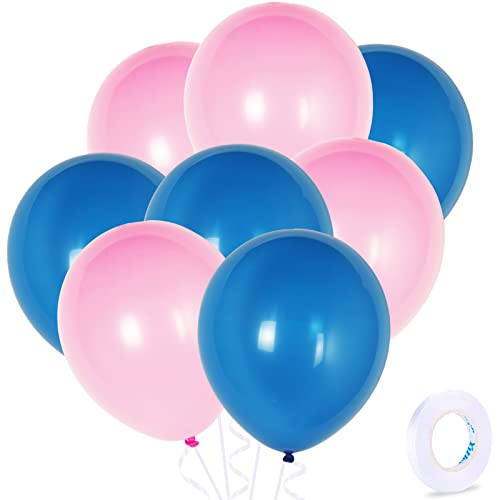 ZHIHUI 20pcs Blue and Pink Balloons, 10 Inch Latex Vibrant Bulk Balloons, for He or She Party, Boy or Girl Party, Birthday Parties, Weddings, Anniversaries and Celebrations Party Decorations von ZHIHUI