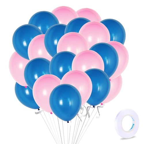 ZHIHUI 50 Stück blaue und rosa Luftballons, 25,4 cm Latex-Luftballons, lebendige Massenballons für Sie oder Ihn, Jungen oder Mädchen, Geburtstagspartys, Hochzeiten, Jubiläen und Feiern ZHIHUI 50 Stück blaue und rosa Luftballons, 25,4 cm Latex-Luftballons, lebendige Massenballons für Sie oder Ihn, Jungen oder Mädchen, Geburtstagspartys, Hochzeiten, Jubiläen und Feiern von ZHIHUI