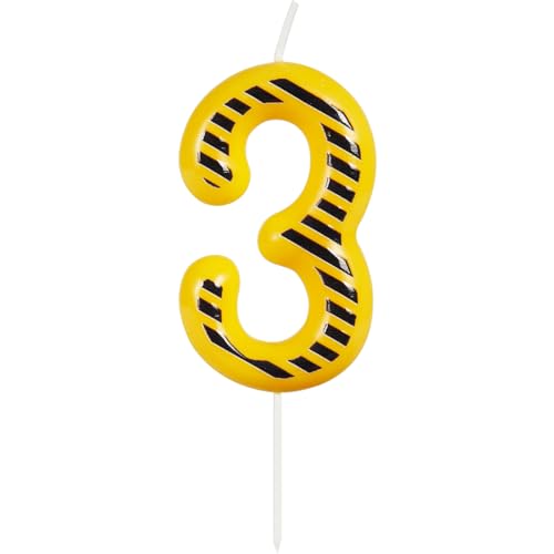 ZHIHUI Geburtstagskerze, Bauthema, Geburtstagsparty-Dekoration, gelb und schwarz gestreift, Happy Birthday-Kuchenkerze, Jungen, Mädchen, Kinder, Geburtstag, Kuchendekoration, Treffen, ZHIHUI Geburtstagskerze, Bauthema, Geburtstagsparty-Dekoration, gelb und schwarz gestreift, Happy Birthday-Kuchenkerze, Jungen, Mädchen, Kinder, Geburtstag, Kuchendekoration, Treffen, von ZHIHUI