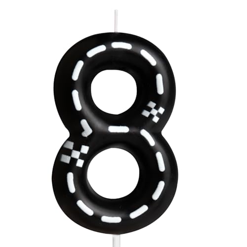 ZHIHUI Geburtstagskerze mit Rennwagen-Motiv, schwarze und weiße Linie, Happy Birthday Kuchenkerze, Geburtstagsparty-Dekoration, Jungen Mädchen Kindergeburtstag, Kuchenaufsatz, Wiedervereinigungen, ZHIHUI Geburtstagskerze mit Rennwagen-Motiv, schwarze und weiße Linie, Happy Birthday Kuchenkerze, Geburtstagsparty-Dekoration, Jungen Mädchen Kindergeburtstag, Kuchenaufsatz, Wiedervereinigungen, von ZHIHUI