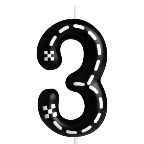 ZHIHUI Geburtstagskerze mit Rennwagen-Motiv, schwarze und weiße Linie, Happy Birthday Kuchenkerze, Geburtstagsparty-Dekoration, Jungen Mädchen Kindergeburtstag, Kuchenaufsatz, Wiedervereinigungen, ZHIHUI Geburtstagskerze mit Rennwagen-Motiv, schwarze und weiße Linie, Happy Birthday Kuchenkerze, Geburtstagsparty-Dekoration, Jungen Mädchen Kindergeburtstag, Kuchenaufsatz, Wiedervereinigungen, von ZHIHUI