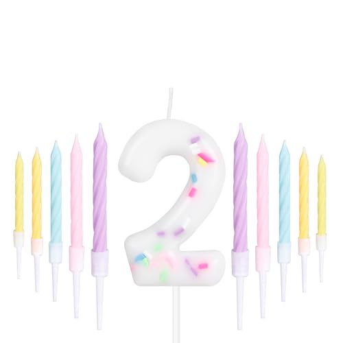 ZHIHUI Geburtstagskerzen, lebendige Regenbogen-Zahlen, Party-Dekoration, 2. Geburtstag, Kuchenkerzen, niedliche Geburtstagskerzen für Geburtstagsparty, Hochzeitstag, Feier, Zubehör, 11 Stück ZHIHUI Geburtstagskerzen, lebendige Regenbogen-Zahlen, Party-Dekoration, 2. Geburtstag, Kuchenkerzen, niedliche Geburtstagskerzen für Geburtstagsparty, Hochzeitstag, Feier, Zubehör, 11 Stück von ZHIHUI
