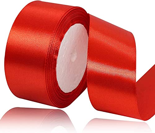 ZHIHUI Satinband Rot 40mm, 22 Meters Dekoration Geschenkband Fein Schleifenband, Stoffband für Luftballons, Hochzeit, Taufe und Geburtstag Geschenke Der Valentinstag Verpackung von Geschenken ZHIHUI Satinband Rot 40mm, 22 Meters Dekoration Geschenkband Fein Schleifenband, Stoffband für Luftballons, Hochzeit, Taufe und Geburtstag Geschenke Der Valentinstag Verpackung von Geschenken von ZHIHUI