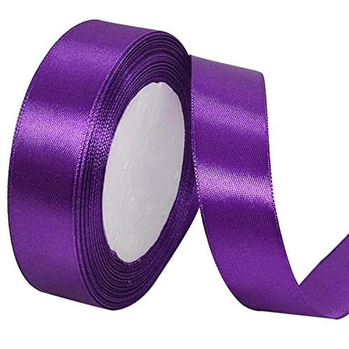 ZHIHUI Satinband Violett 20mm, 22 Meters Dekoration Geschenkband Fein Schleifenband, Stoffband für Luftballons, Hochzeit, Taufe und Geburtstag Geschenke Der Valentinstag Verpackung von Geschenken ZHIHUI Satinband Violett 20mm, 22 Meters Dekoration Geschenkband Fein Schleifenband, Stoffband für Luftballons, Hochzeit, Taufe und Geburtstag Geschenke Der Valentinstag Verpackung von Geschenken von ZHIHUI