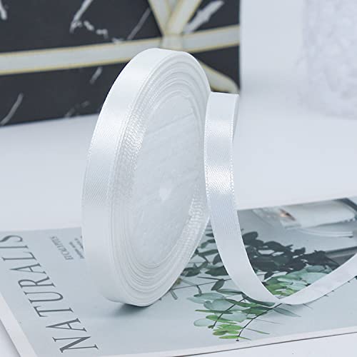ZHIHUI Satinband Weiß 10mm, 22 Meters Dekoration Geschenkband Fein Schleifenband, Stoffband für Luftballons, Hochzeit, Taufe und Geburtstag Geschenke Der Valentinstag Verpackung von Geschenken ZHIHUI Satinband Weiß 10mm, 22 Meters Dekoration Geschenkband Fein Schleifenband, Stoffband für Luftballons, Hochzeit, Taufe und Geburtstag Geschenke Der Valentinstag Verpackung von Geschenken von ZHIHUI