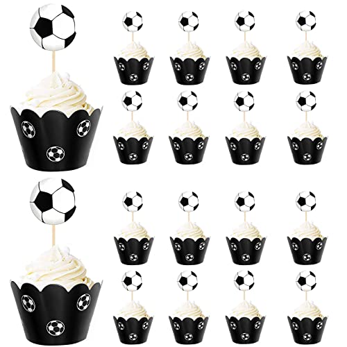 ZHIQIN Muffins Deko 36 Stücke Fußball Cupcake Toppern Muffinförmchen Papier Cupcake Deko Muffin Topper Fussball Cupcake Wrapper für Kinder Geburtstag Party, Babyparty, Kuchendekoration ZHIQIN Muffins Deko 36 Stücke Fußball Cupcake Toppern Muffinförmchen Papier Cupcake Deko Muffin Topper Fussball Cupcake Wrapper für Kinder Geburtstag Party, Babyparty, Kuchendekoration von ZHIQIN