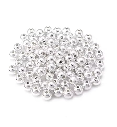 4/5/6/8 mm mit Loch, CCB, Acryl-Kunststoff, Haarschmuck, Abstandshalter, Kugel, lose runde Perlen, DIY-Armband, Halskette, Quaste, Charms, Damenschmuck, Ohrringe, baumelndes Zubehör, Dekorationen von ZHITENG