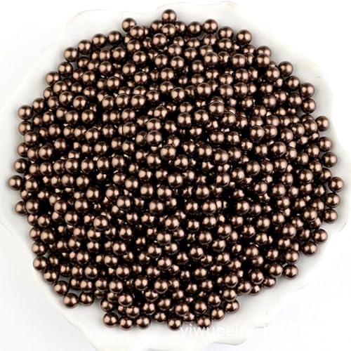4/5/6/8 mm mit Loch, Kunstperlen, Haarschmuck, Abstandshalter, Kugel, lose runde Perlen, DIY-Armband, Halskette, Quaste, Charms, Damenschmuck, Ohrringe, baumelndes Zubehör, Dekorationen (braun) von ZHITENG