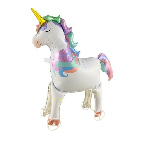 ZHITENG Folienballon Stehend Mit Rädern Einhorn, Luftballon Tiere 3D Luftballon Stehend Luftballons geburtstag, Luftballons Tiere für Dschungel Deko Geburtstag, Party Animals, Kindergeburtstag Deko von ZHITENG