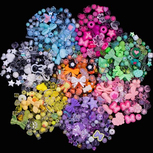 ZHIYUXI Acrylperlen zur Herstellung von Armbändern, niedliche Perlen zur Schmuckherstellung, Blumenschleife, Schmetterling, Süßigkeiten, Stern, Herz, Gummibärchen, verschiedene Perlen für ZHIYUXI Acrylperlen zur Herstellung von Armbändern, niedliche Perlen zur Schmuckherstellung, Blumenschleife, Schmetterling, Süßigkeiten, Stern, Herz, Gummibärchen, verschiedene Perlen für von ZHIYUXI