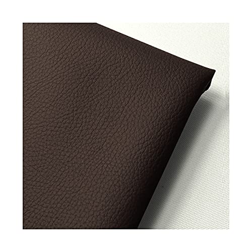 ZHJBD Kunstleder Stoff 0,6 mm Dick Polsterstoff für Sofas, Autositze, Möbeljacken, Taschen 160 cm Breit(Size:200cm x 160cm,Color:Dunkelbraun) von ZHJBD