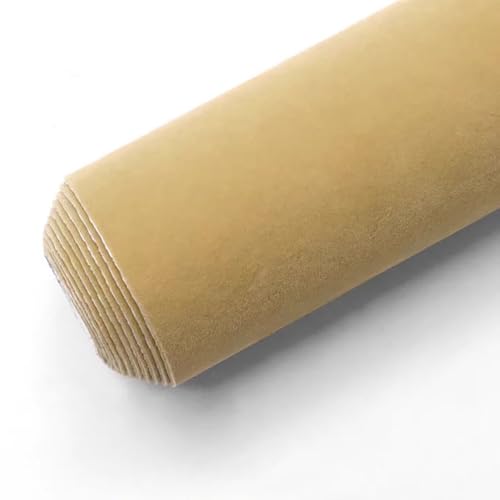 ZHJLF 20 Farben Weich Selbstklebender Samtfilz Schubladeneinlage, DIY Selbstklebender Samtstoff für Schmuckkästchen-Filzeinlage Kunsthandwerk Filz-Tapete(Size:50 * 150cm,Color:Khaki) von ZHJLF