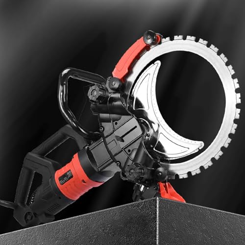 ZHJOPP Elektrische Betonringsäge, Wandstoßschneidemaschine, Nasswasserversorgung Betonwandstoßsäge, staubfreies Schneiden, geeignet für Stahlbeton, Stein, Granit von ZHJOPP