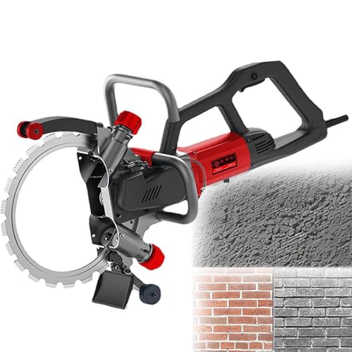 ZHJOPP Elektrische Ringsäge Wandschneidemaschine, Betonschneidesäge, elektrische Wandsäge, Schnitttiefe 270 mm zum Einstechen von Ziegeln, Granit, Marmor, Beton () von ZHJOPP