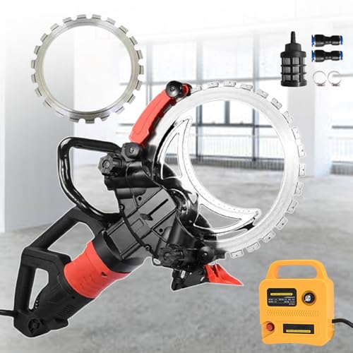 ZHJOPP Professionelle Betonringsäge, kabelgebundener Wandnutschneider mit staubfreier Schnittfunktion, Schnitttiefe 29 cm, geeignet für Marmor, Fliesen, Baustellen ZHJOPP Professionelle Betonringsäge, kabelgebundener Wandnutschneider mit staubfreier Schnittfunktion, Schnitttiefe 29 cm, geeignet für Marmor, Fliesen, Baustellen von ZHJOPP