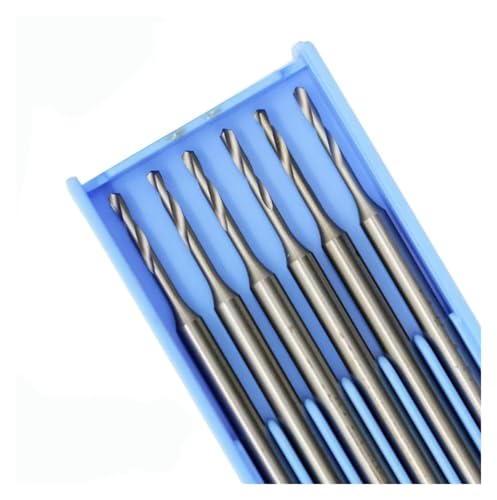 Juwelier-Hochgeschwindigkeitsstahl-Bohrer, Drehwerkzeug-Set, 2,35 mm Schaft, Schmuckhandwerk, Spiralbohrer, 6 Stück(Size 022) von ZHLWei